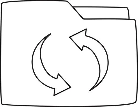 Folder with Recycle/Trash Bin Icon Illustration Stock Illustration