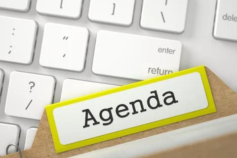 Folder Register with Agenda. 3D Rendering Stock Illustration