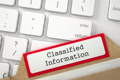 Folder Register with Classified Information. 3D Rendering イラスト素材