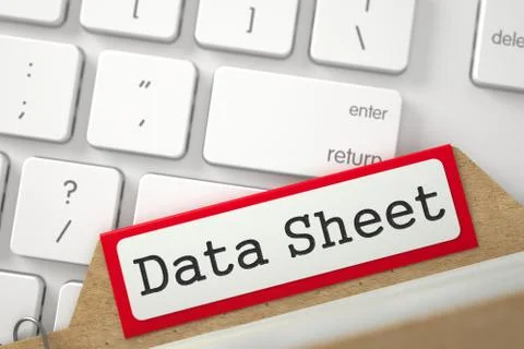 Folder Register with Data Sheet. 3D Illustrazione stock