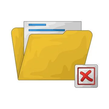 Folder reject illustration Stock Illustration