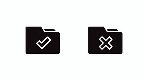 Folder related line icon set. Illustrazione stock