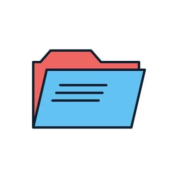 Folder related vector icon Stock Illustration