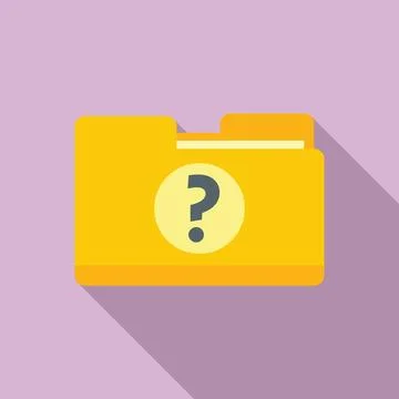 Folder request icon flat . Document information Illustrazione stock