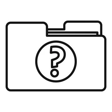 Folder request icon outline vector. Document information Stock Illustration