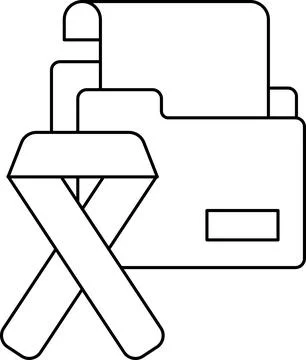 A folder with a ribbon on it Illustrazione stock