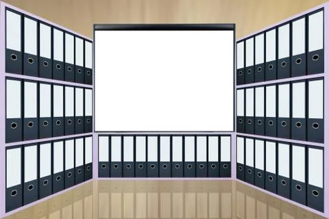 Folder room with preset. Stock Photos