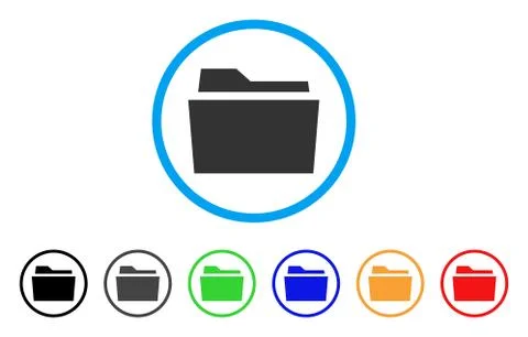 Folder Rounded Icon Stock Illustration