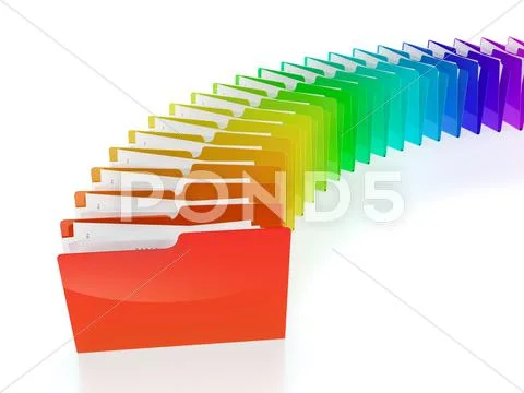 Folder row Stock Illustration