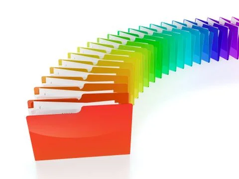 Folder row Stock Illustration