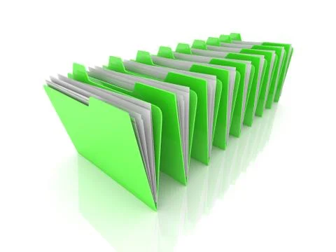 Folder row Stock Illustration