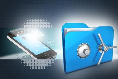 Folder with safe lock Stock Illustration