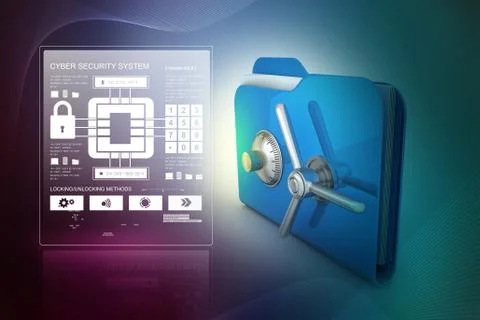 Folder with safe lock Stock-Illustration