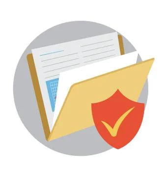 Folder Safety Vector Illustration Stock Illustration