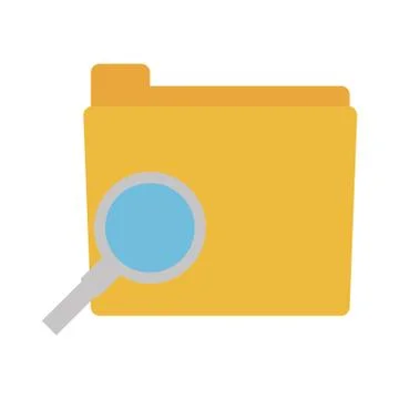 Folder search files document Stock Illustration