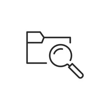 Folder Search Icon Stock Illustration