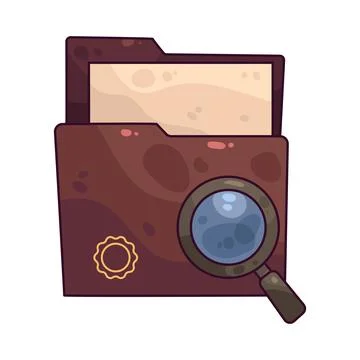 Folder search illustration Illustrazione stock