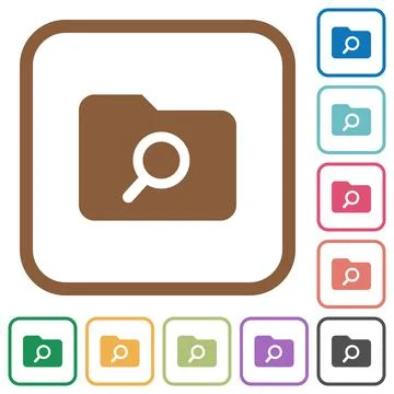 Folder search simple icons イラスト素材