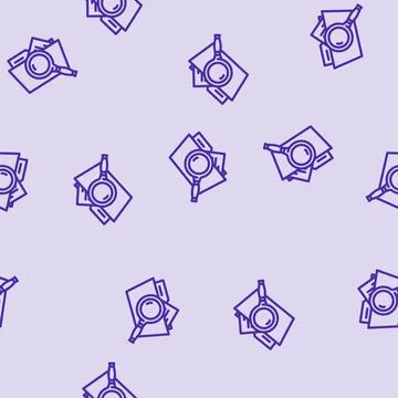 Folder searchmagnifying glass line vector seamless pattern Stock Illustration