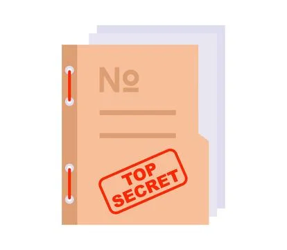 Folder with secret documents. Stock Illustration