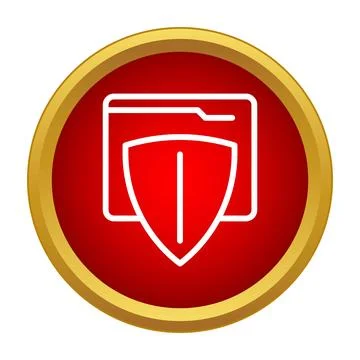 Folder security icon symbolizing data protection and privacy Stock Illustration