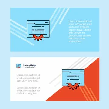 Folder setting abstract corporate business banner template, horizontal advert Stock Illustration