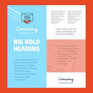 Folder setting Business Company Poster Template. with place for text and imag 스톡 일러스트