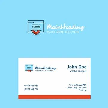 Folder setting logo Design with business card template. Elegant corporate ide 스톡 일러스트