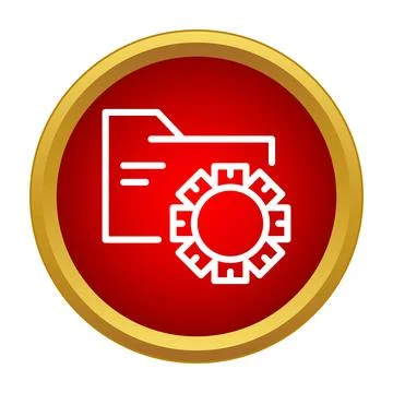 Folder settings icon managing data configuration Stock Illustration