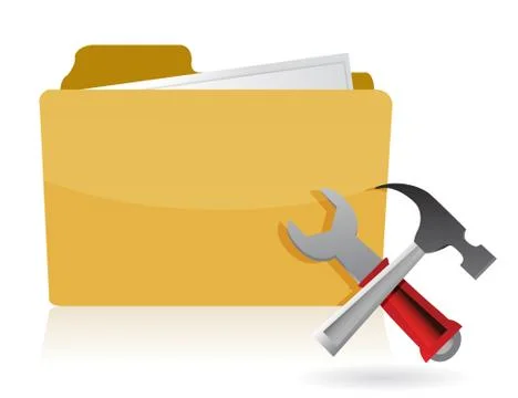 Folder settings tools Stock-Illustration