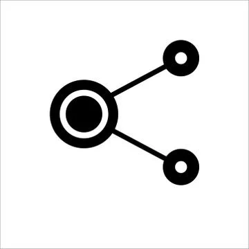 Folder share icon. Simple line, outline of icons for ui and ux, website or mo Stock Illustration