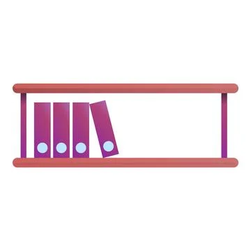 Folder shelf icon, cartoon style Stock Illustration
