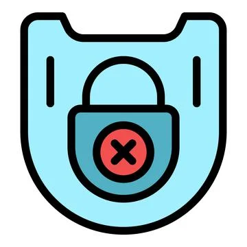 Folder showing blocked padlock for data security and privacy Stock Illustration