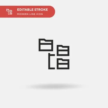 Folder Simple vector icon. Illustration symbol design template for web mobile Stock Illustration