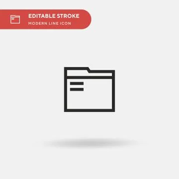 Folder Simple vector icon. Illustration symbol design template for web mobile Stock Illustration