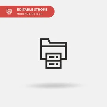 Folder Simple vector icon. Illustration symbol design template for web mobile 스톡 일러스트