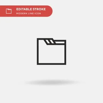 Folder Simple vector icon. Illustration symbol design template for web mobile 스톡 일러스트