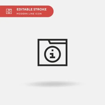 Folder Simple vector icon. Illustration symbol design template for web mobile Stock Illustration