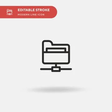 Folder Simple vector icon. Illustration symbol design template for web mobile Stock Illustration