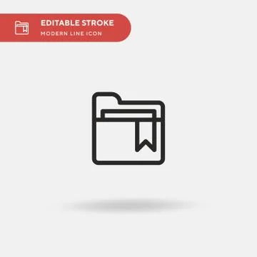 Folder Simple vector icon. Illustration symbol design template for web mobile Stock Illustration