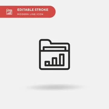Folder Simple vector icon. Illustration symbol design template for web mobile Stock Illustration