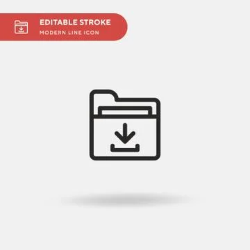 Folder Simple vector icon. Illustration symbol design template for web mobile Stock Illustration