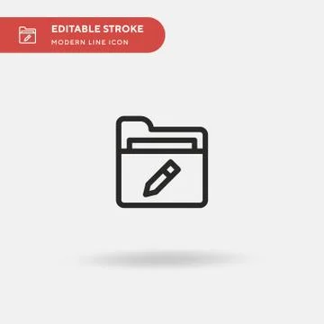 Folder Simple vector icon. Illustration symbol design template for web mobile Stock Illustration