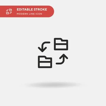 Folder Simple vector icon. Illustration symbol design template for web mobile Stock Illustration