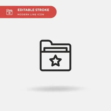 Folder Simple vector icon. Illustration symbol design template for web mobile Stock Illustration
