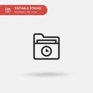 Folder Simple vector icon. Illustration symbol design template for web mobile 스톡 일러스트