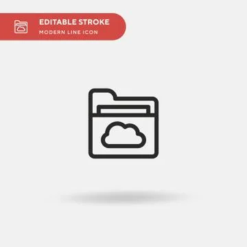 Folder Simple vector icon. Illustration symbol design template for web mobile Stock Illustration