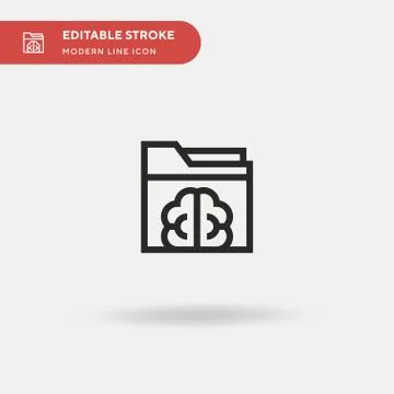 Folder Simple vector icon. Illustration symbol design template for web mobile Stock Illustration
