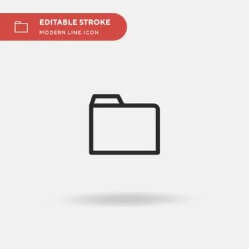 Folder Simple vector icon. Illustration symbol design template for web mobile Stock Illustration