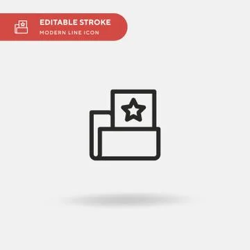 Folder Simple vector icon. Illustration symbol design template for web mobile Illustrazione stock